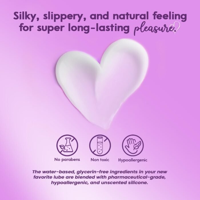 Sliquid Silk Intimate Lubricant - Silicone & Water-Based Lube Blend for Women/Men/Couples, Hypoallergenic Lube, Hybrid Silicone Lube & Water-Based Lubricant, Waterproof, Unscented, 8.5 Fl Oz - Image 3