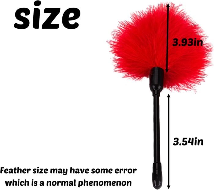SM Flirting Black Feather Short Rod Short Feather Flirting Props Flirting Feather Teasing Feather Role Playing Props - Image 5