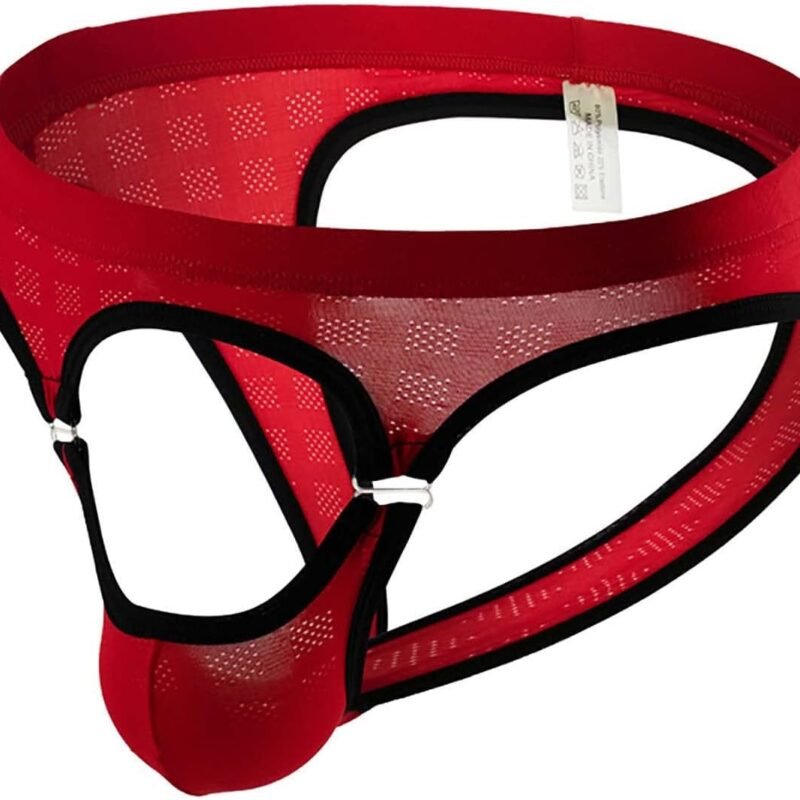 Sexy Open Front Briefs for Men's Butt-Flaunting Underwear Jockstrap G-Strings Bikini Sissy Gay Thongs Panties for Sex