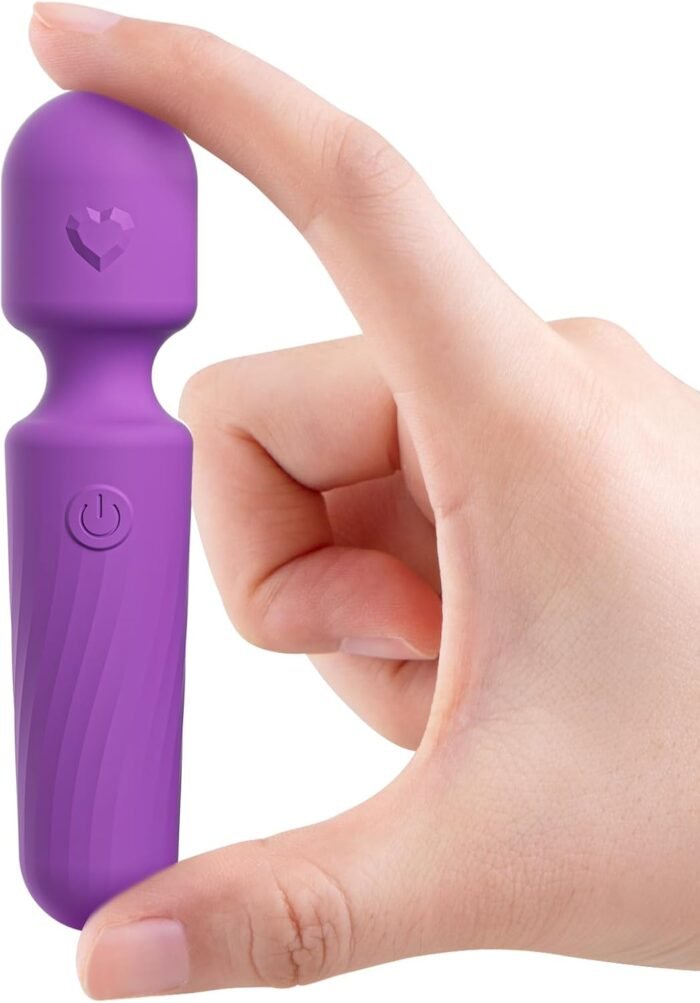 Portable Travel Massage Tool, 10 Modes Rechargeable Waterproof Mini Neck Muscle Massager (Purple)
