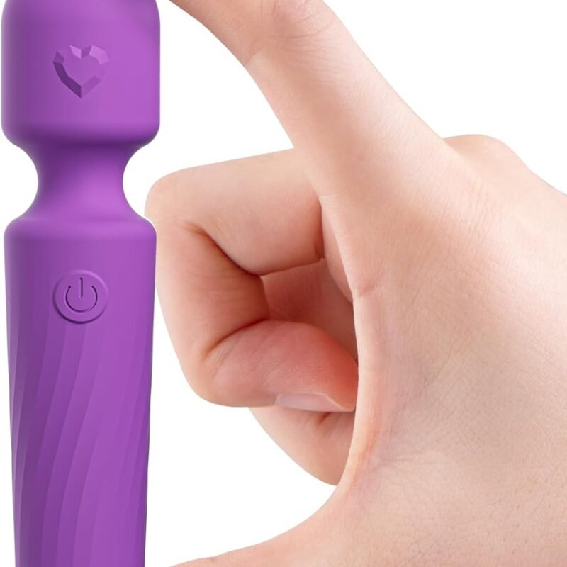 Portable Travel Massage Tool, 10 Modes Rechargeable Waterproof Mini Neck Muscle Massager (Purple)