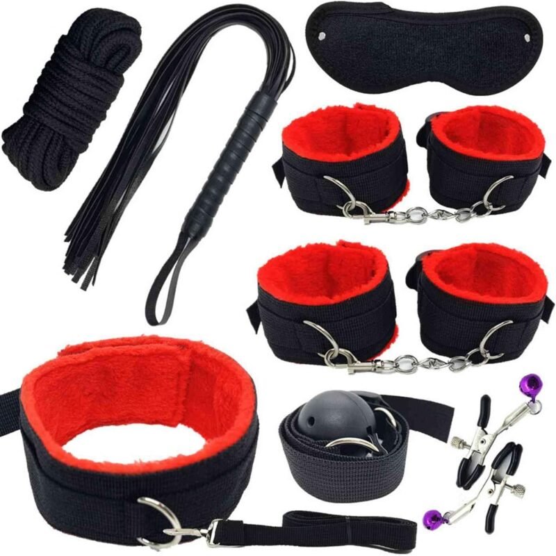Bed Restraints for Bed Sex Ties for Ankles and Wrists with Bar Under King Bed Straps for Adult Play Sexy Handcuffs Set Naughty for Bedroom Toys Bed Restraint for Couples Queen Size Bed Women Sweater