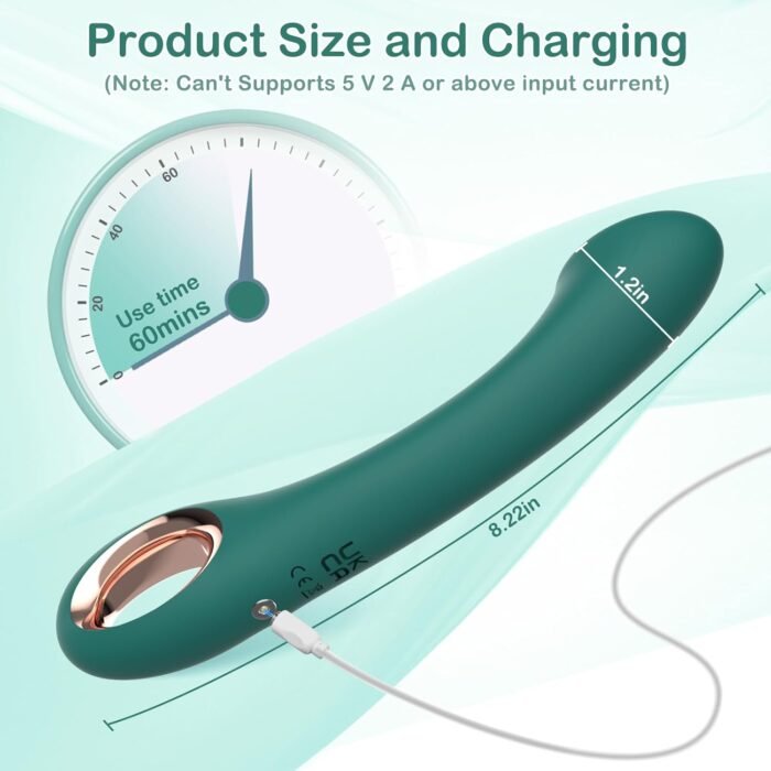 G Spot Vibrator Sex Toys - Ergonomics Curved Clitoral G Spot Anal Stimulator Dildo, Adult Toys with 10 Powerful Vibrating Modes, Soft Silicone Adult Sex Toy for Women Couple (Green) - Image 5
