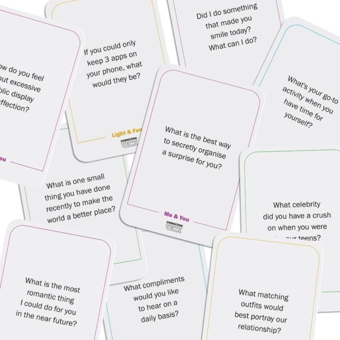 Card Game for Couples - Connecting and Revealing Questions to Ignite A Deeper Relationship - Perfect for Anniversary, Date Night & More (100 Cards) - Image 4