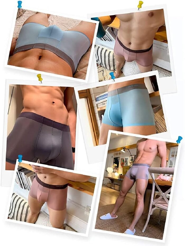 GAOGAO Breathable Ice Silk Men's Underwear Sweat Absorbing Fitness Sport Boxer Briefs Fast Drying - Image 4
