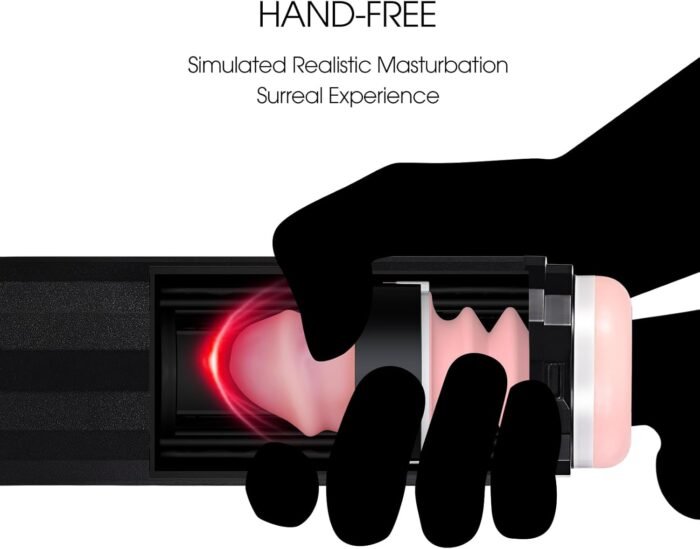 Automatic Male Masturbators Cup - Hands Free Visible Masturbator Cup Blowjob Machine with 10 Thrusting & 2 Realistic Sleeves & Wearable Strap Adult Sex Toys for Men Pleasure | 50db Quiet - Image 5