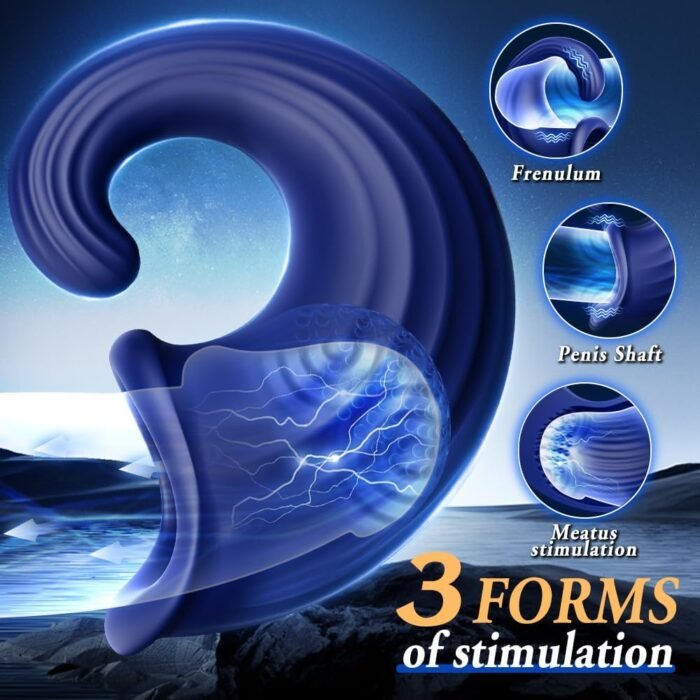 7 Strong Vibrating Penis Vibrator Male Masturbator, Glans Penis Training Vibrator with Diverse Particle Textures, UNINHIBIBY Male Penis Trainer Sex Toy for Men Masturbation - Image 4