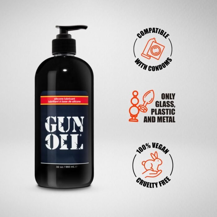 Gun Oil Silicone Based Lubricant 16 Ounce Personal Long-Lasting Sex Lube Condom & Latex-Safe Hypoallergenic Unscented No Residue Non Sticky Intimate Lubrication Works Underwater Couples, Men and Women - Image 5