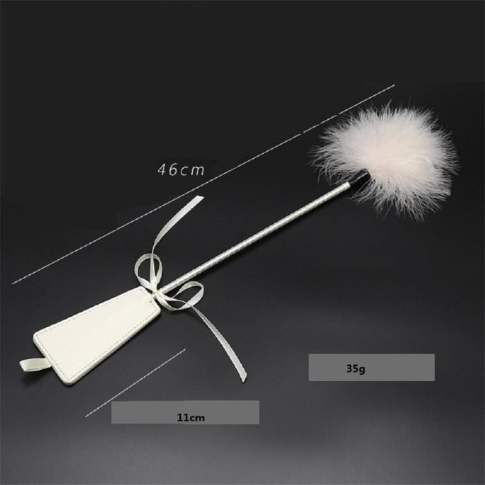 Adult Flriting Toy Dual Purpose Sex Feather Tickler Teaser Paddle Feather Sex Tickler Spanking Toys Tickler Toy Adult Feathers for Sexual Play - Image 3