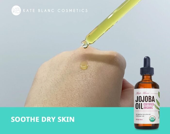 Kate Blanc Cosmetics Jojoba Oil for Hair, Face & Skin. Gua Sha Oil for Face Massage & Dermaplaning (2oz, Organic, 100% Pure, Natural) - Image 5