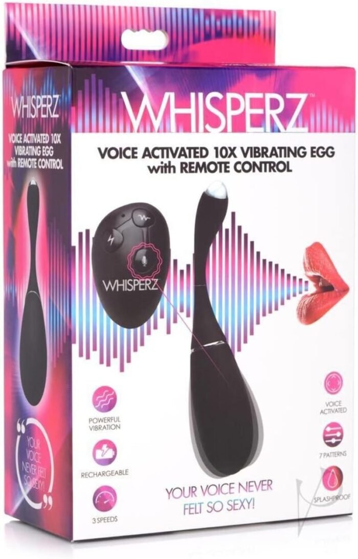 Whisperz Voice Activated 10X Vibrating Egg With Remote Control