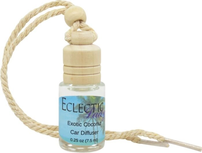 Exotic Coconut Scented Car Diffuser By Eclectic Lady, 7.5 ml, Air Freshener, Aromatherapy Diffuser, Premium Grade Fragrance Oil