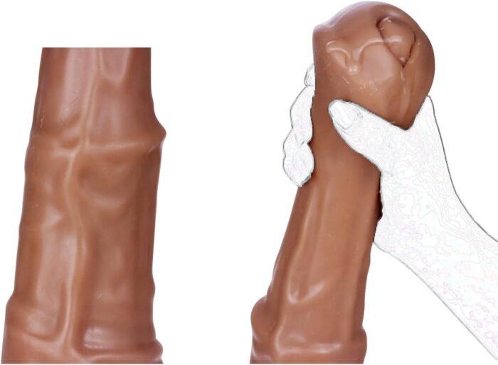 Horse Dildo,Realistic Super Long 15 inch Huge Thick Thrusting Dildos Anal Sex Toy with Suction Cup Adult Toy for Men Gay Anal Play Sex Pleasure(Brown) - Image 6