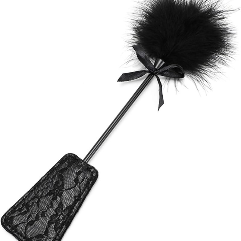 Dual Sides Feather Tickler Sex Feather Tickler Double Ended Spanking Paddles BDSM Tickler Fetish Tickling Sex Feather SM Paddle Teaser Adult Sex Toy Games for Women Men Couple Cosplay