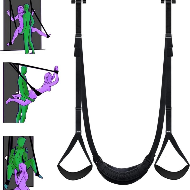 BDSM Sex Door Swing for Adults Hold up to 300lbs Over The Door Sex Adjustable Sex Furniture for Bedroom Adult Toys Play Bondage Restraints Kit for Couples Sweater Z005