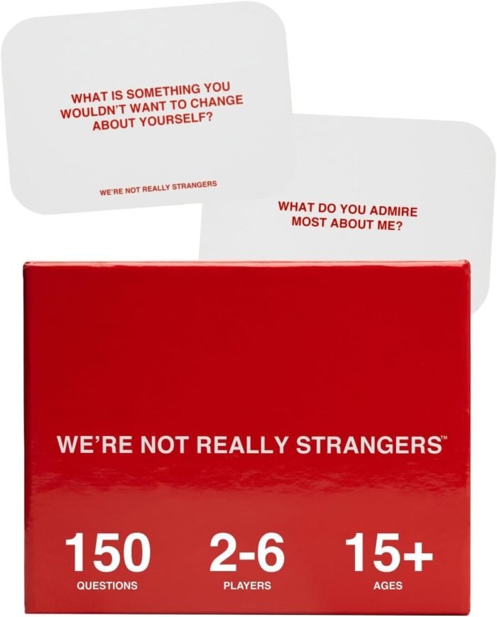 WE'RE NOT REALLY STRANGERS Card Game - 150 Conversation Cards for Adults, Teens, Couples, & Strangers with Self-Reflection Kit Card Game – 52 Reflective Cards, Pen, & Journal for Deep Conversations