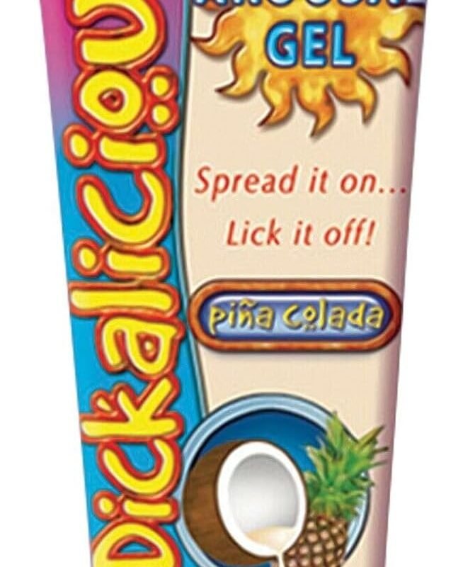 Dickalicious Penis Arousal Gel (Pina Colada) with Free Bottle of Adult Toy Cleaner