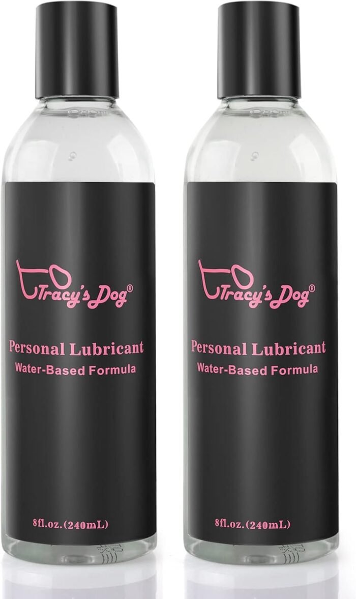 Tracy's Dog Water Based Lube, Lubricant for Men, Women & Couples 8oz (2 Pcs)