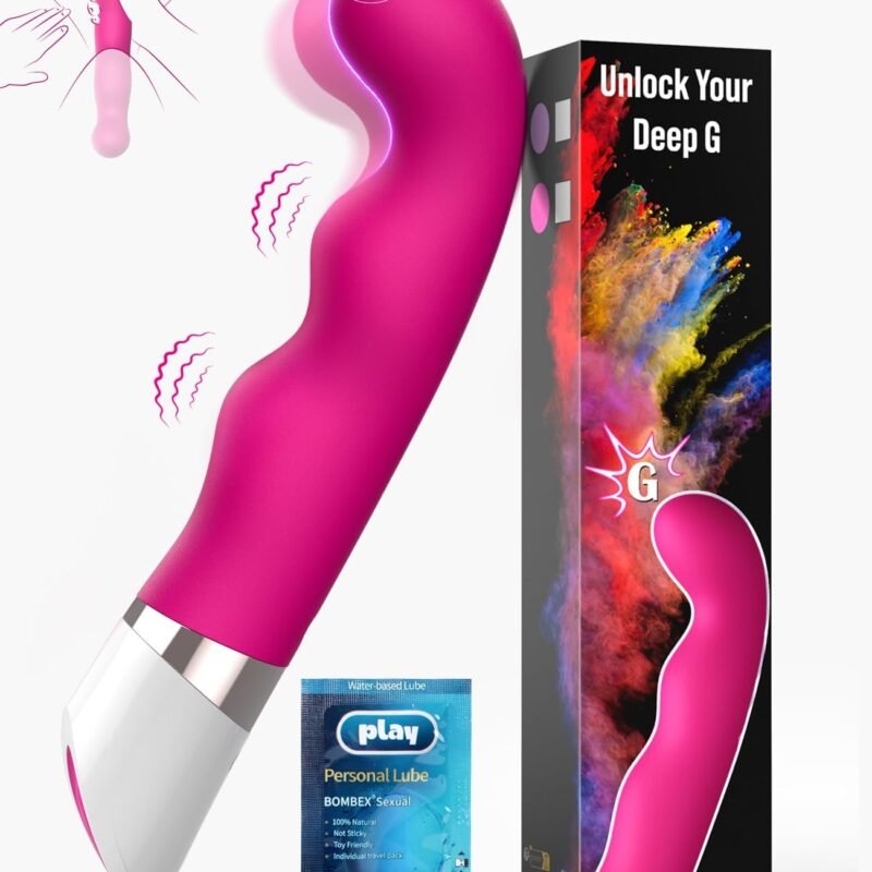 Vibrators Curved G Spot Vibrator - Sex Toys for Women, Adult Toys Dildo Female Vibrator, Anal Clitoris Toys Waterproof Wand Vibrator, Vibradores Juguetes Sexuales, 10 Powerful Vibrations, Rose
