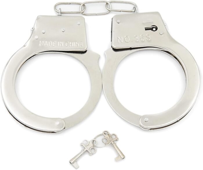 Handcuffs for Kids Safety Toy Cop Cuffs with Key Police Officer Role Play Cowboy Sheriff Halloween Costume for Kids