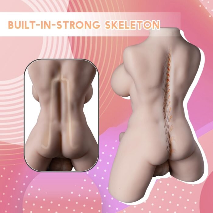 Shemale Torso Sex Doll 7 in Soft Flexible 360° Revolve Dildo and Big Soft Boobs and Anal Real Trans Sex Doll Female Sex Doll Gay Sex Toys Anal Sex Dolls and Lesbian Sex Dolls (Flesh 12LB) - Image 4