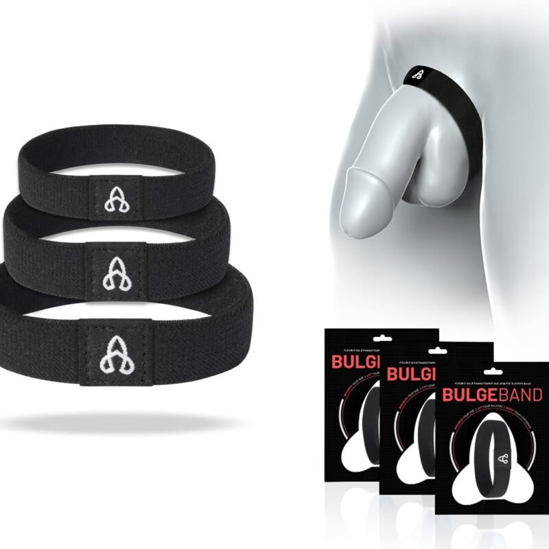 BULGEBAND - Flexible Cock Ring for Male Sex Toy, Realistic Adult Male Sex Toys for Men - Nylon Fabric Penis Rings (Starter, 3 Pack)