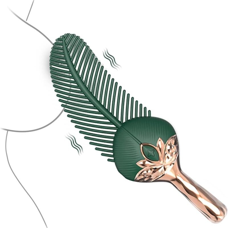 Feather Vibrator for Women – 10 Modes, BDSM Toys Soft Silicone Sex Paddle Spanking Nipple Vibrator Couples Sex Toys, Smooth Surface, Private Packaging, Perfect for Intimate Play & Role Exploration