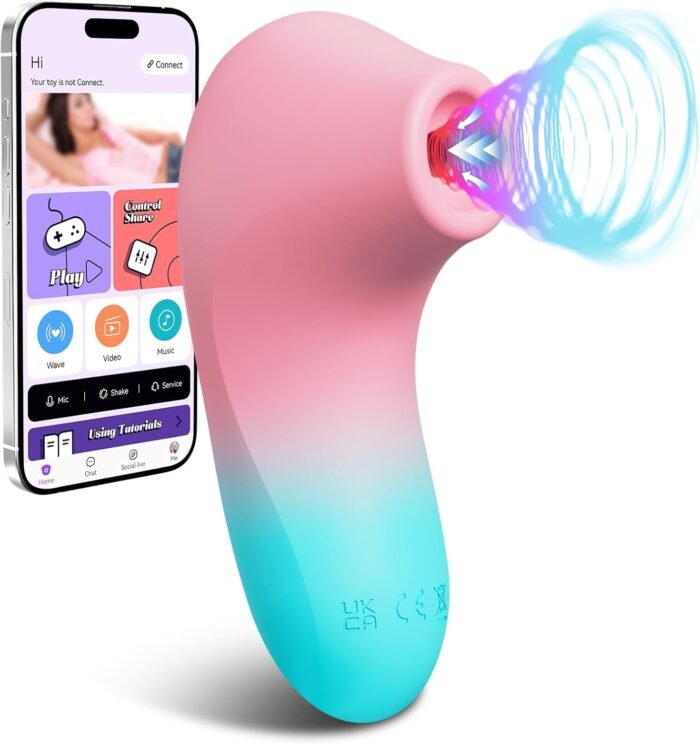 Sucking Vibrator Sex Toys for Women - APP Remote Control Clitoral Vibrator Wand with 10 Suction, Clitoris Nipple Sucker Mini Vibrator Rose Adult Sex Toys & Games for Women Couples Oral Sex Pleasure