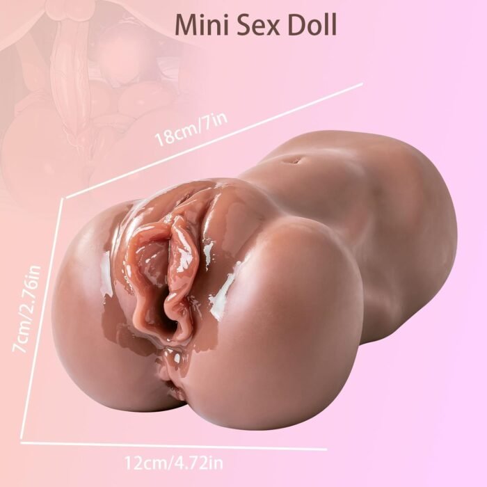 Pocket Pussies Sex Dolls for Men - Realistic Sex Dolls Pocket Pussy Male Masturbator with Lifelike Labia & Vagina & Anal Tunnel, Adult Sex Toys Stroker for Male Sex Play Game & Masturbation Pleasure - Image 3