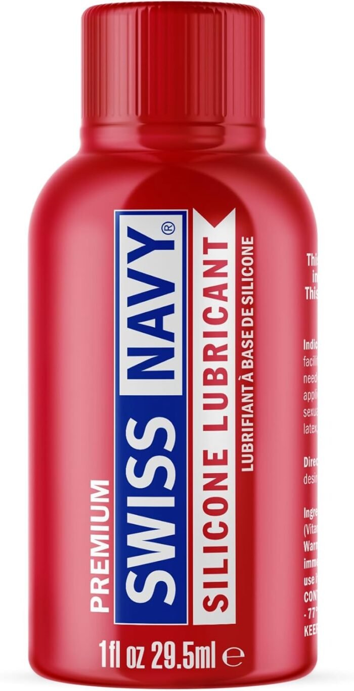 Swiss Navy Premium Silicone Based Lubricant - 1 oz - Personal Lube for Men, Women & Couples - Condom, Latex Safe - Hypoallergenic - Unscented
