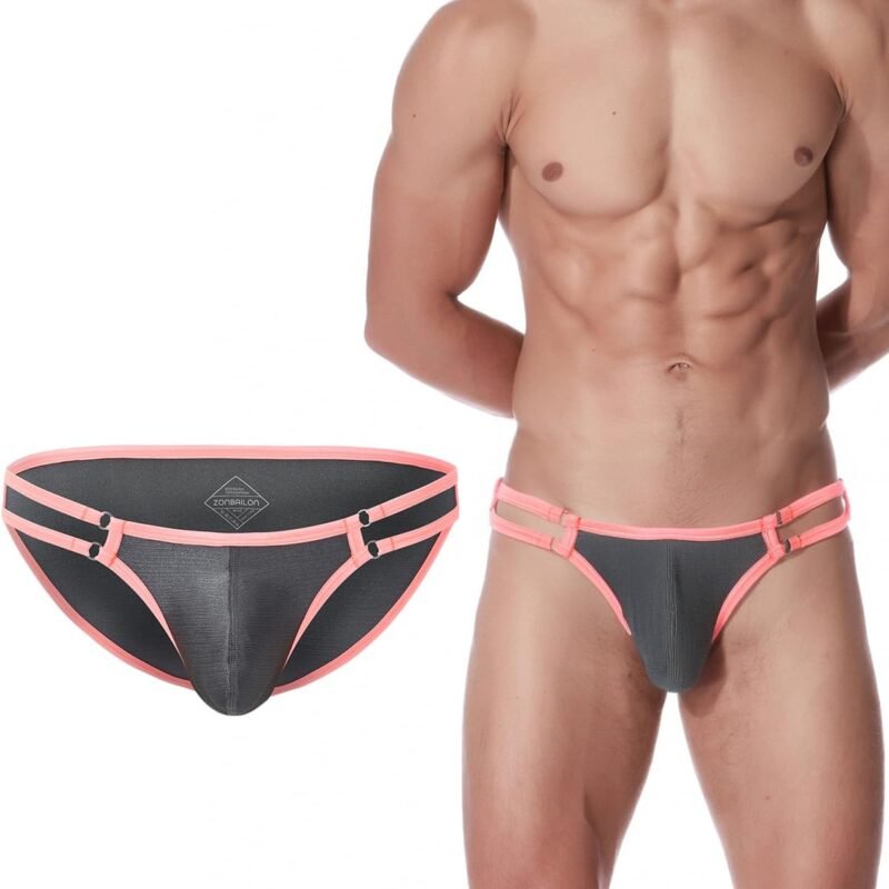 Mens Sexy Bulge Enhancing Briefs Underwear Low Rise Ice Silk Big Ball Pouch Underpants
