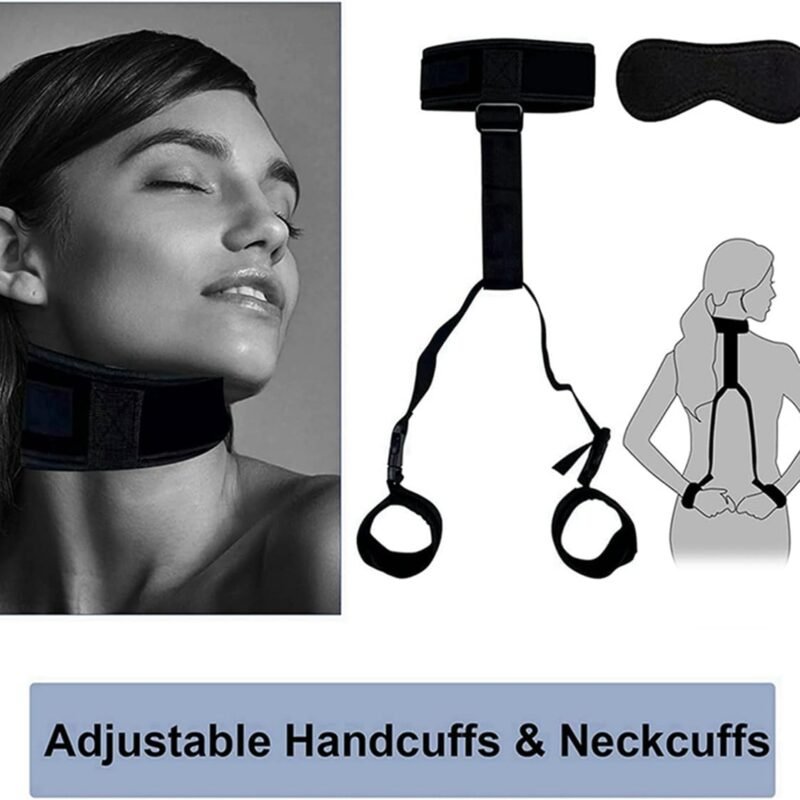 Bed Restraints for Ankle and Wrist Bar Fuzzy Hand Leg Cuff Set Sex Accessories Things Bondage Gear Accessories for Adults Bedroom Couples Kinky Sex Resistance Bands with Ankle Strap King Bed Sweater