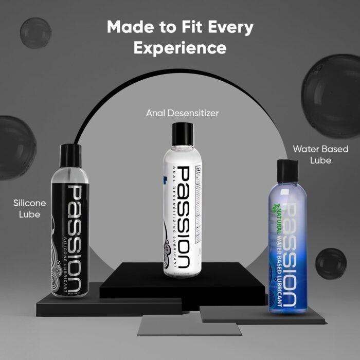 Passion Anal Desensitizing Lube, 8.25 Fl Oz - Maximum StrengthNatural Water-Based Lubricant for Comfortable Use, Long-Lasting Formula, Non-Staining & Easy to Clean - Image 6