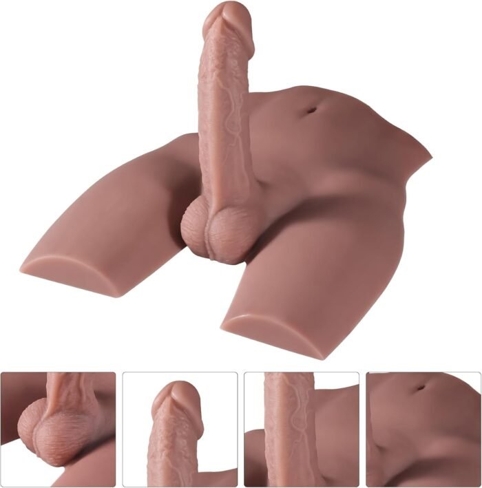 Silicone Sex Doll - 3.7 LB Flat Torso Dildo with 5.5 Inch Big Cock, Male Sex Doll for Women, Riding Torso Sex Toy for Female Gspot Masturbation, Lifelike Flexible Penis with Glans & Balls for Beginner - Image 3