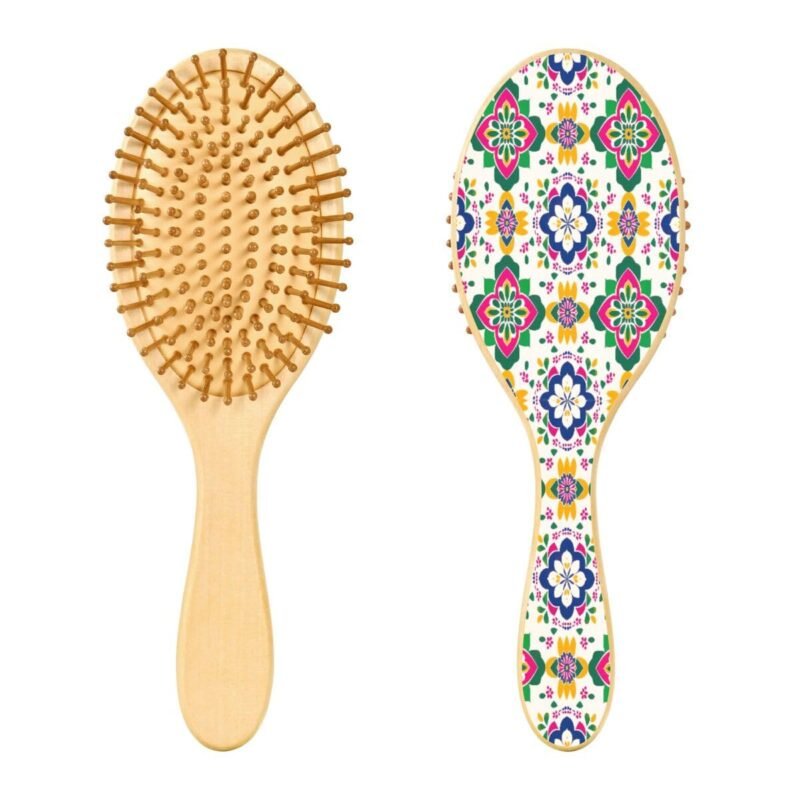 Nander Boho Exotic Detangling Hair Brush,Comfortable Scalp Massage Hairbrush for Hair Growth,All Hair Types for Women Men