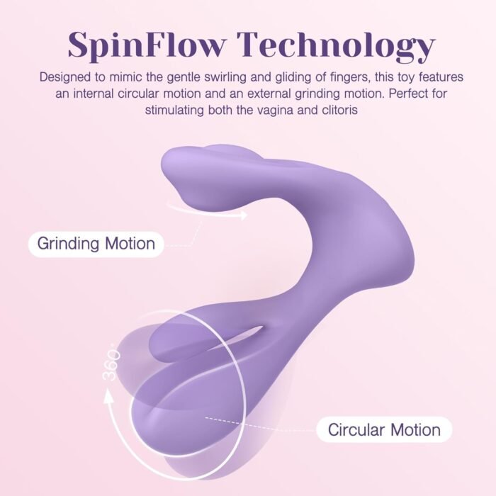Tracy's Dog Adult Sex Toys - Clitoral Grinding G Spot Rotating Vibrator for Dual Stimulation, Remote Control Wearable Vibrators with 3 Rotating and 10 Vibration Modes for Women Couple Play - Image 2