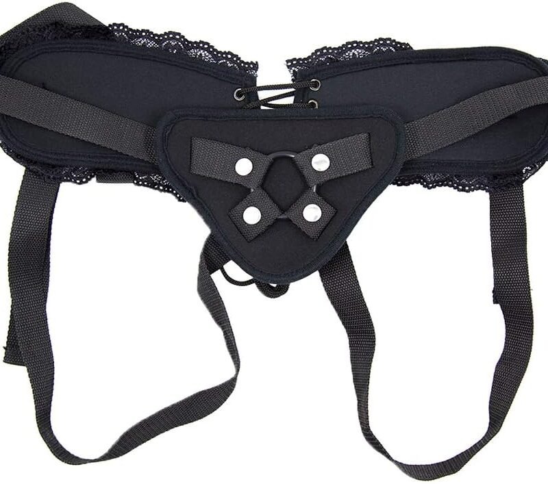 Adjustable Strap On Harness, Bondage Unisex Strap-on with O Ring and Lace for Strapless Strap-On Dildo, Adult Sex Toy for Men Women