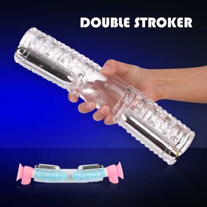 Double Aisle Adult Sex Toy Men Penis Massager 2 Male Masturbator Delay Lasting Trainer Gay Homosexual Love Couple Vibrator - Image 4