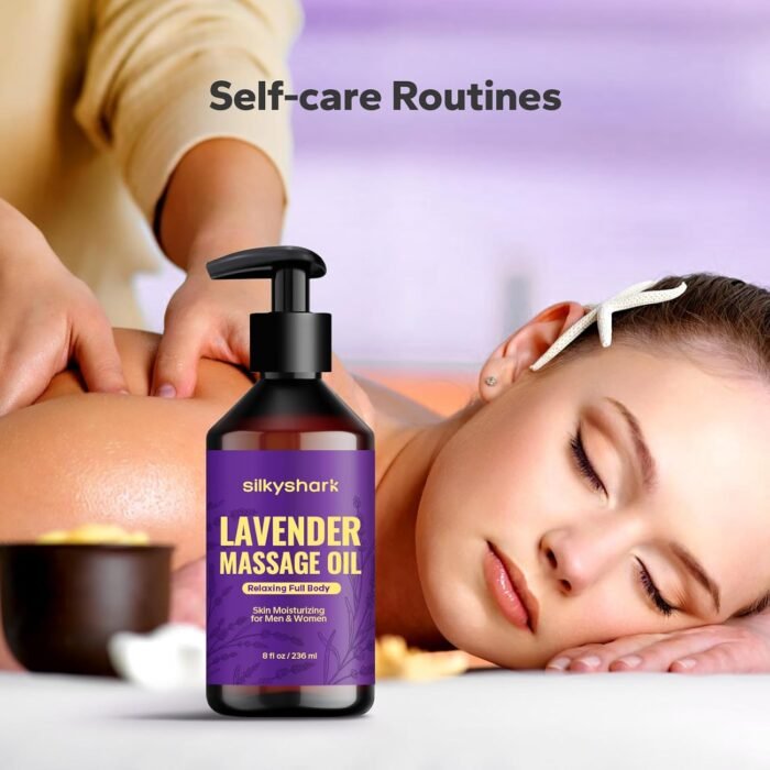 Lavender Massage Oil (8 Fl Oz), Aromatherapy Massage Oil, Lavender Bliss Massage Oil, Natural Relaxation for Mind and Body - Image 4
