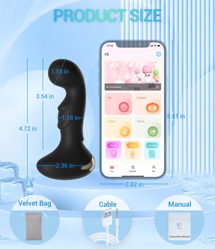 Anal Plug Adult Sex Toys with Unlimited Vibration, Vibrating Butt Plug Rechargeable Prostate Massager with Remote Control, Anal Dildo for Female Male, Buttplug Games for Gay Beginner Men Women - Image 6