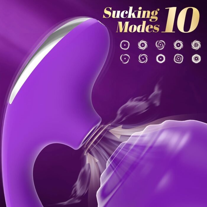 Sucking Vibrator Sex Toys for Women, 3 in 1 Adjustable Sex Toy Dildo Vibrators Stimulator with 10 Suction & Vibration Modes Dildos Clitoral G Spot Womens Adult Sex Toys for Couples - Image 3