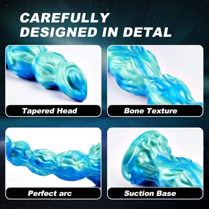 10 Inch Soft Silicone Monster Knot Dildo for Women, Realistic Fantasy Dragon Long Dildo with 4 Dog Knots, Suction Cup Anal Butt Plug Penis, Prostate G Spot Large Alien Adult Sex Toy for Gays Lesbians - Image 7