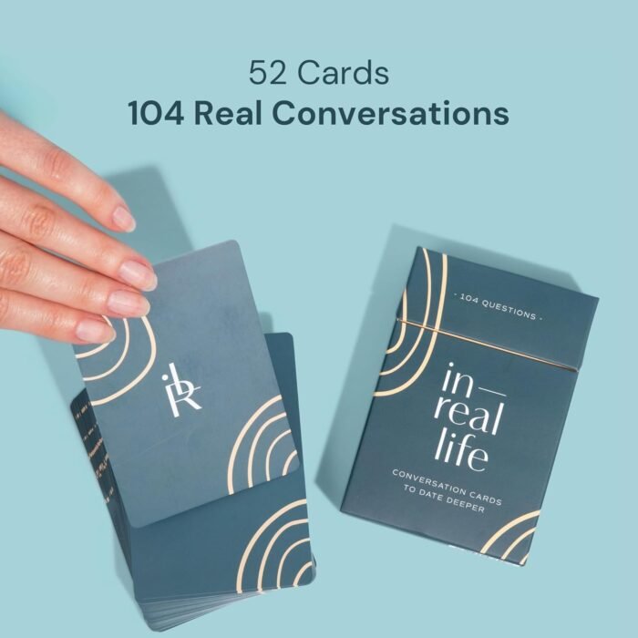 Conversation Cards for Couples | Perfect for Intentional Connection for Couples New & Old | Reconnect & Laugh with Meaningful Prompts | 104 Questions by in Real Life - Image 2