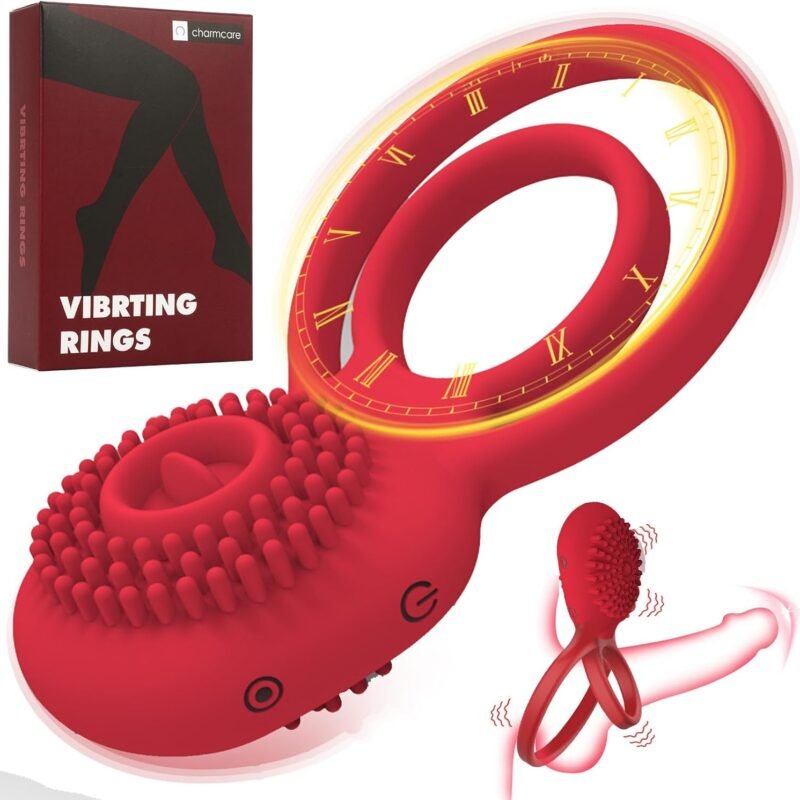 Vibrating Cock Ring,Pleasure Penis Ring Vibrator Couples Adult Sex Toys for Women Men,Adult Toys for Men Women, Medical Silicone Couples Sex Toys