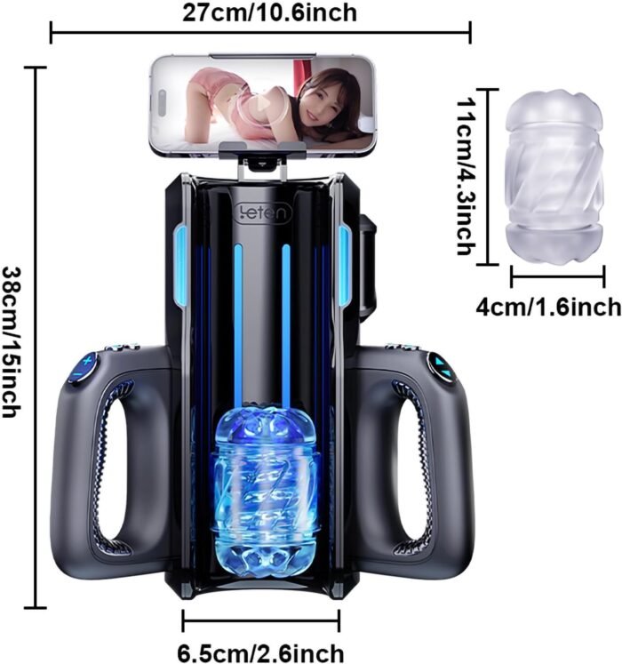 Automatic Male Masturbator - Leten Cannon King Pro Thrusting XT5 Auto Stroker Electric Pocket Pussy Sex Toy for Men Cock Self Pleasure Trainer Handsfree Penis Pump,10 Telescopic Blowjobsex Machine - Image 2