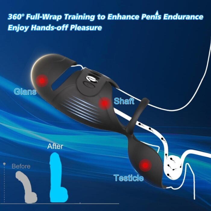 Adjustable Male Masturbator Penis Vibrator Trainer, Adult Sex Toys for Men,4 in 1 Vibrating APP Controlled Mens Sex Toy Stroker with Cock Ring,MHYNNR Hands Free Testicle Masturbators Vibrators for Men - Image 3
