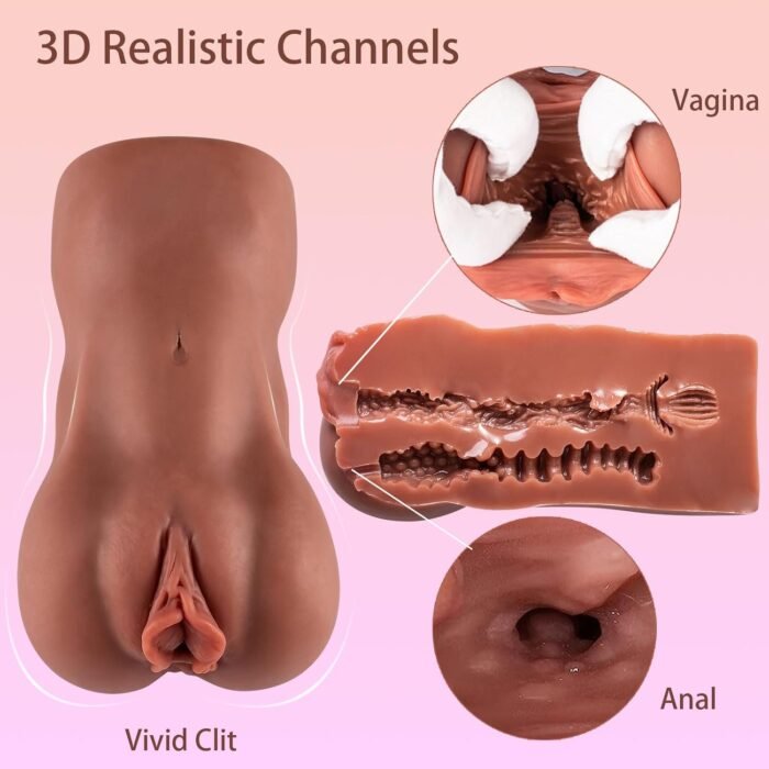 Pocket Pussies Sex Dolls for Men - Realistic Sex Dolls Pocket Pussy Male Masturbator with Lifelike Labia & Vagina & Anal Tunnel, Adult Sex Toys Stroker for Male Sex Play Game & Masturbation Pleasure - Image 2