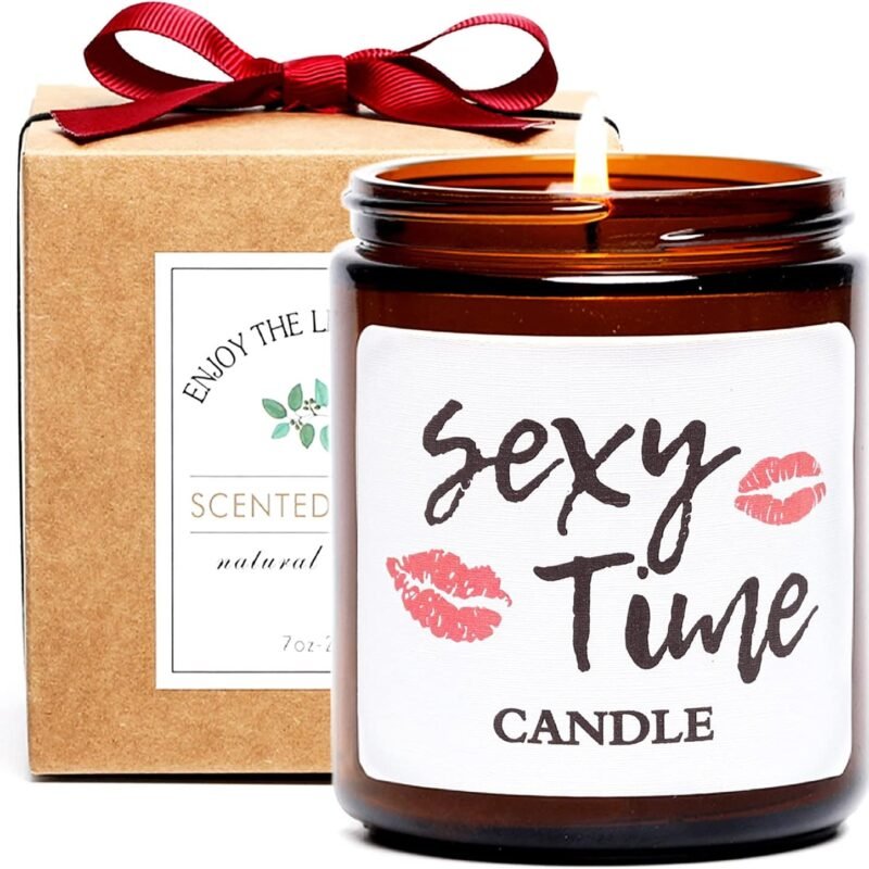 Valentine's Day Candle Gift, Sexy Time Scented Candle Gifts, Funny Romantic Unique Birthday Anniversary Candle, Sex Candle Gift for Wife, Women, Men, Husband, Couple
