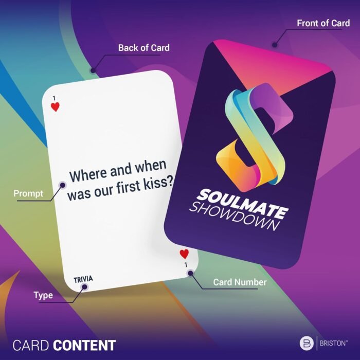 Briston Soulmate Showdown: Couples Trivia & Dare Flash Cards - 78 Card Set for Relationship Growth, Adding Spice & Fun Date Nights - New & Seasoned Couples - Romantic Game for Adults - Image 4