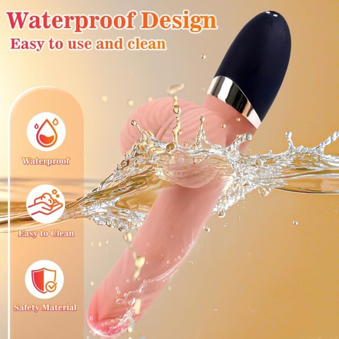 Thrusting Dildo Vibrator with Swinging Balls,9.64" Realistic Dildos Sex Machine with 8 Vibrating and 3 Thrusting Modes, Silicone Dildo Sex Toys for Women and Couple G-Spot Anal Vagina Stimulation - Image 7
